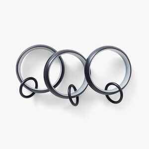 Pottery Barn Quiet-Glide Double Curtain Round Rings, Bronze, Large (Set of 3)